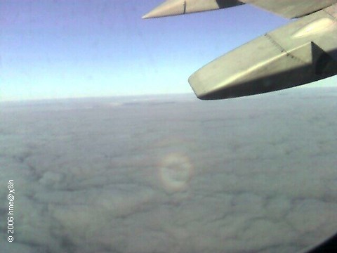 glory seen below from an aircraft