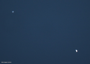 Jupiter and Venus in close conjunction