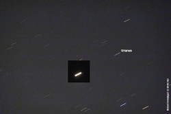 Jupiter, Uranus and star trails