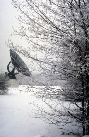 10 metre dish and snow